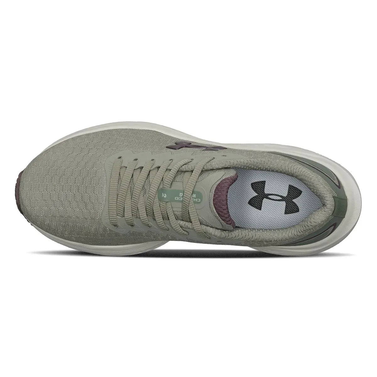 Interior do Tênis Under Armour Charged Wing 2 mostrando palmilha e colarinho acolchoado